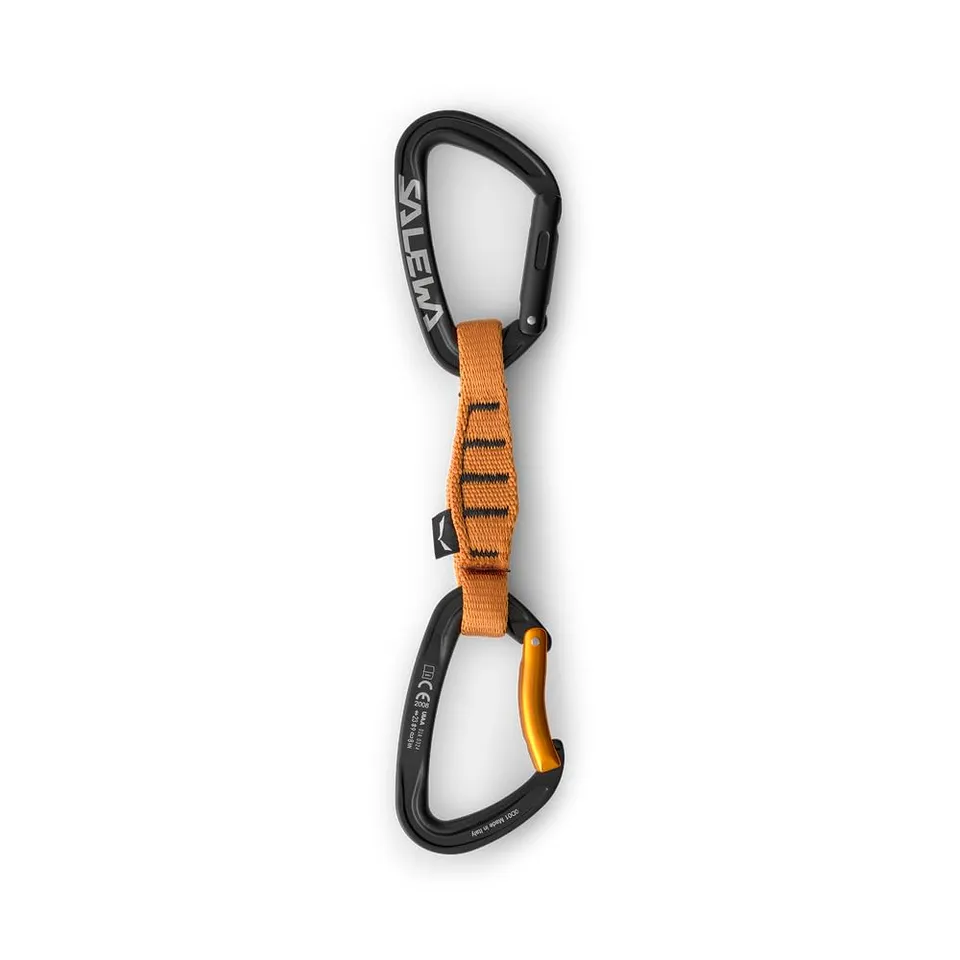 salewa-ortles-110-rinvio-quickdraw-straight-bent-nero-arancio image 1