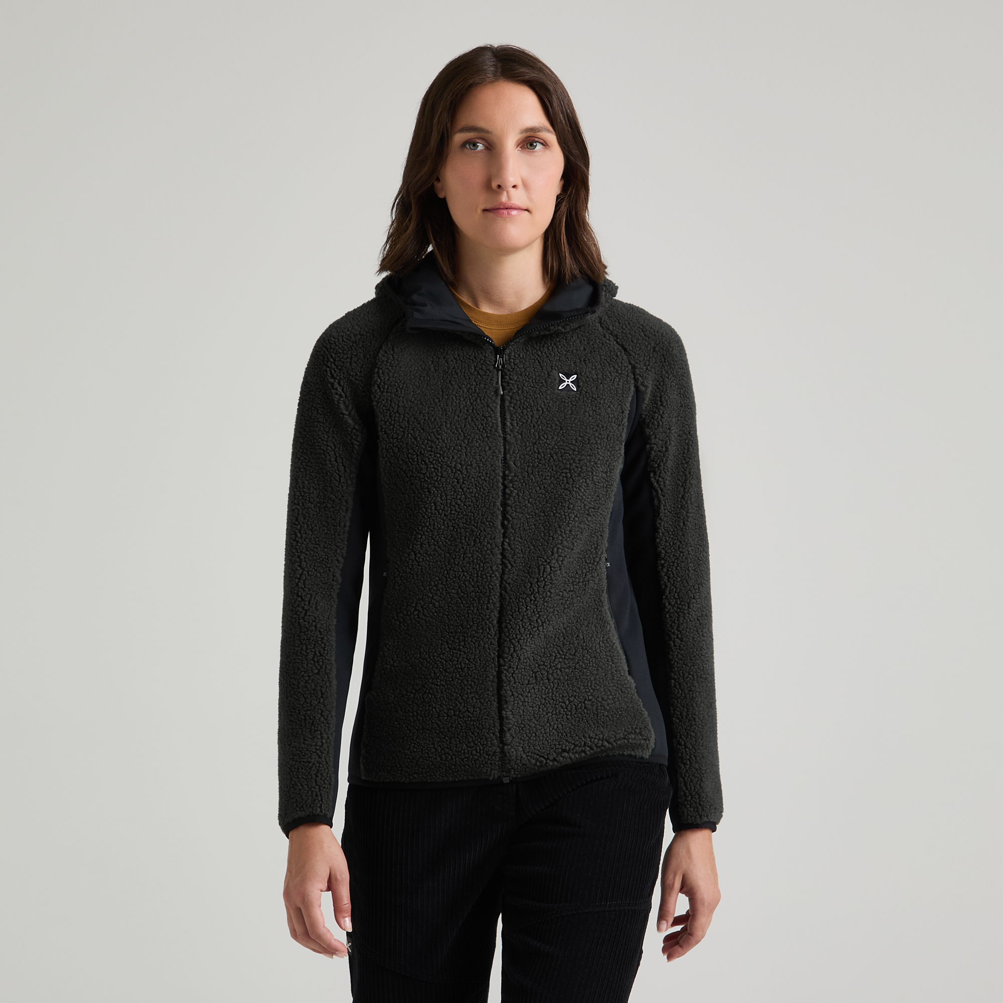 montura-sherpa-felpa-donna-con-cappuccio-zip image 7