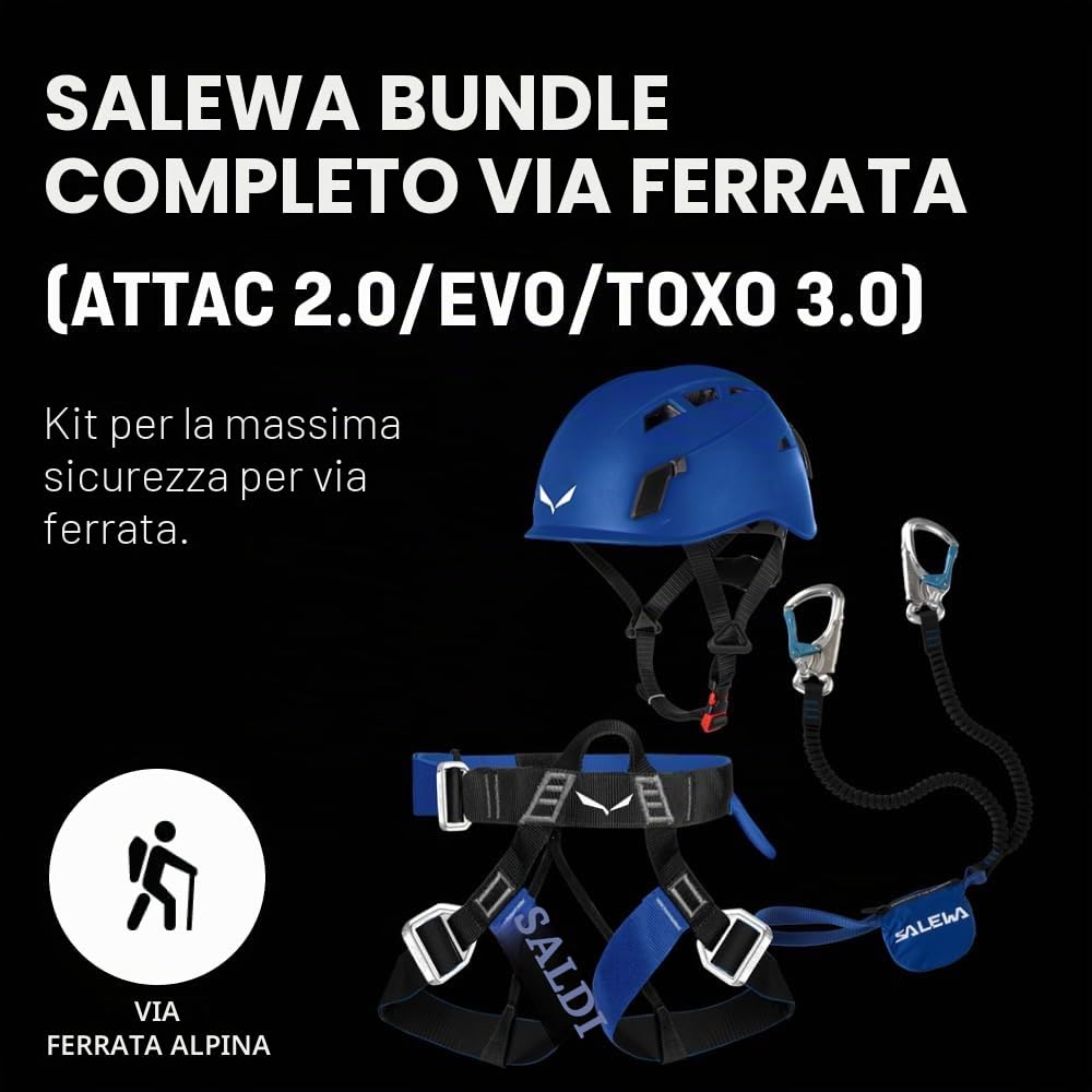 salewa-kit-via-ferrata-attac-evo-toxo-3-0-con-casco-e-imbracatura image 2
