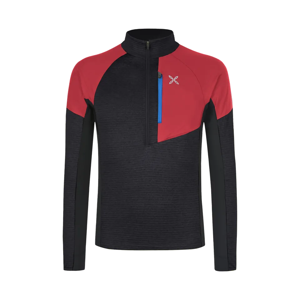 montura-thermal-grid-2-anorak-pile-mezza-zip-collo-alto-uomo image 1