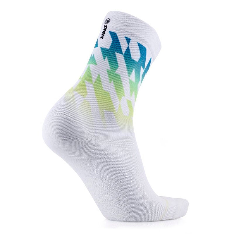sidas-run-colors-geo-calzini-trail-running-verde-blu image 3