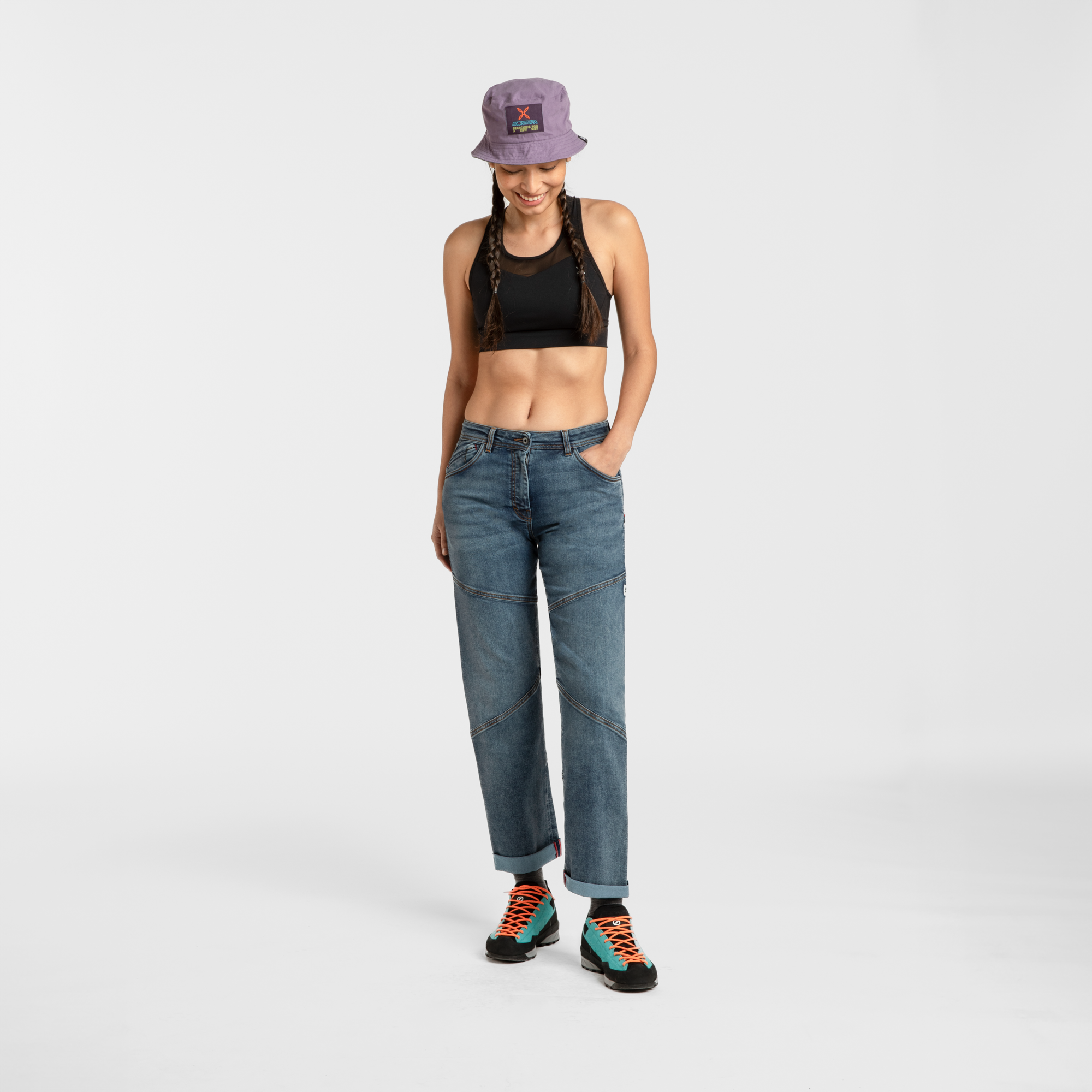 montura-allez-denim-pants-woman-pantaloni-arrampicata-donna image 6