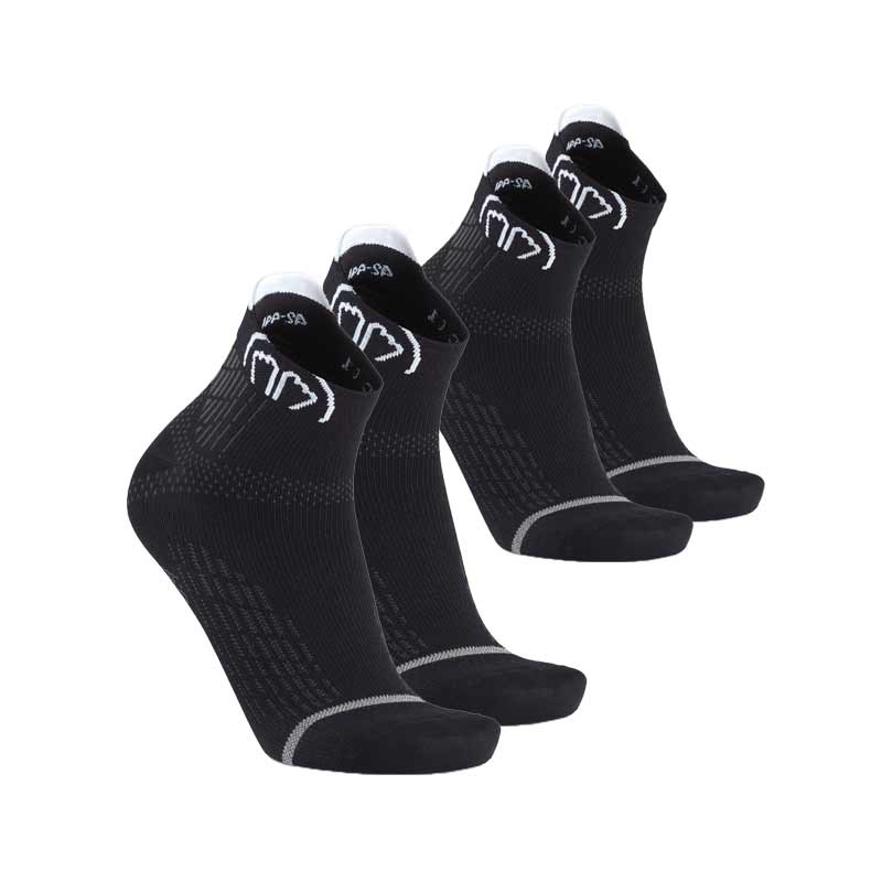 sidas-run-anatomic-ankle-nero-set-2-paia-calze-running-corte image 1