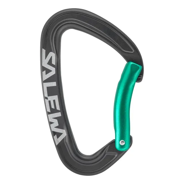 salewa-ortles-bent-carabiner-moschettone-black-irish-green-uni-unisex image 1