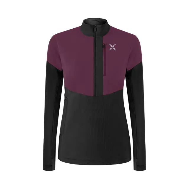 montura-spitze-zip-maglia-donna-pile-tecnico-mezza-zip-traspirante image 1