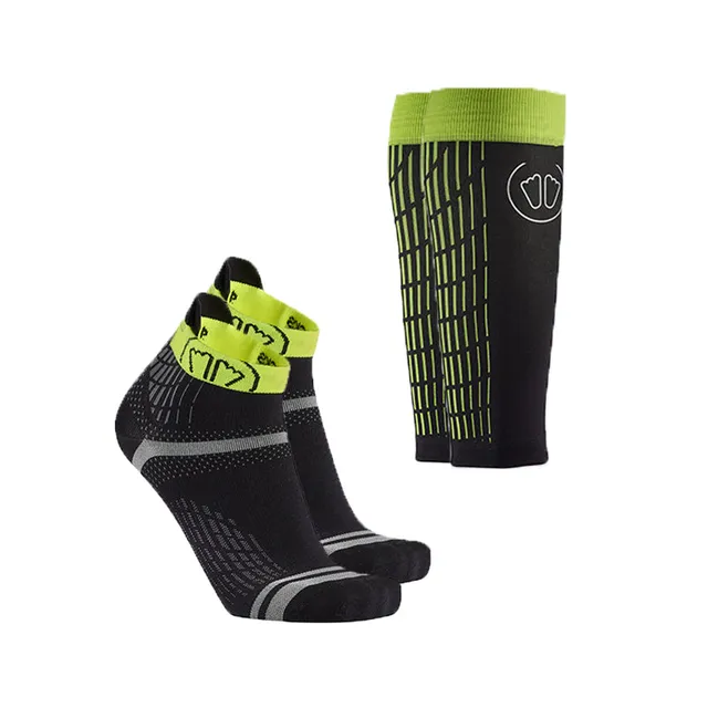 sidas-run-feel-calze-ultralight-run-calf-manicotti-nero-giallo image 1