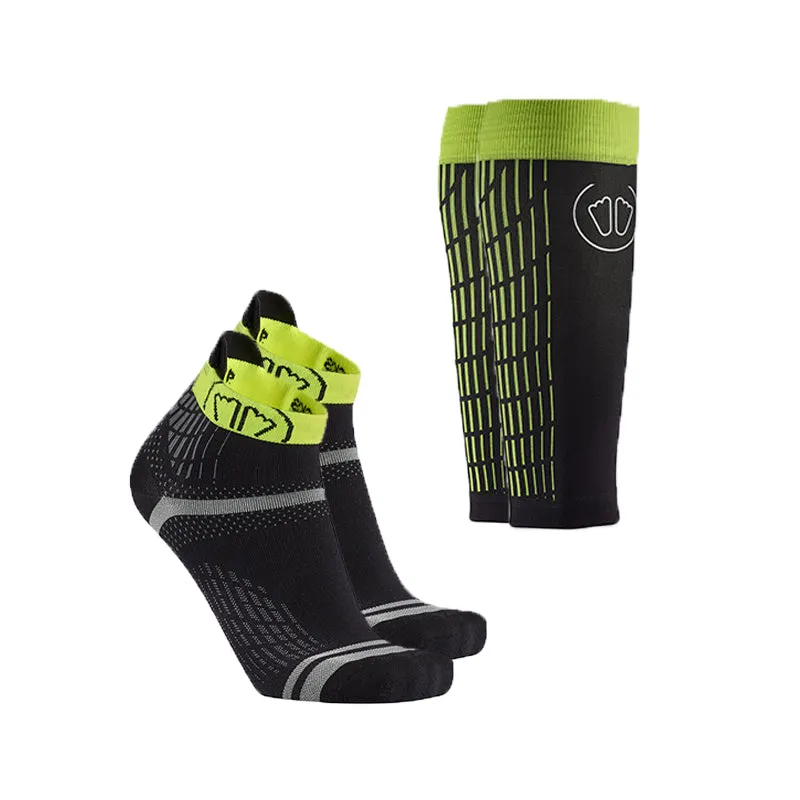 sidas-run-feel-calze-ultralight-run-calf-manicotti-nero-giallo image 1