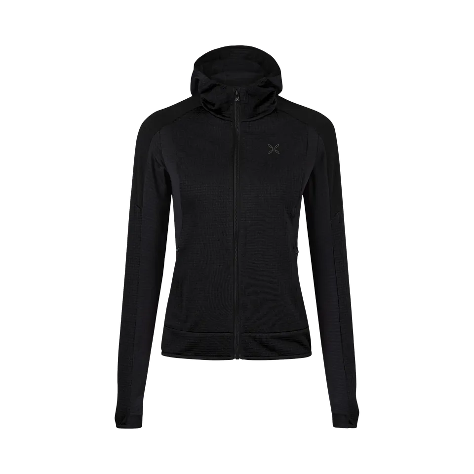 montura-stretch-color-2-maglia-woman-pile-tecnico-con-cappuccio-e-zip image 1