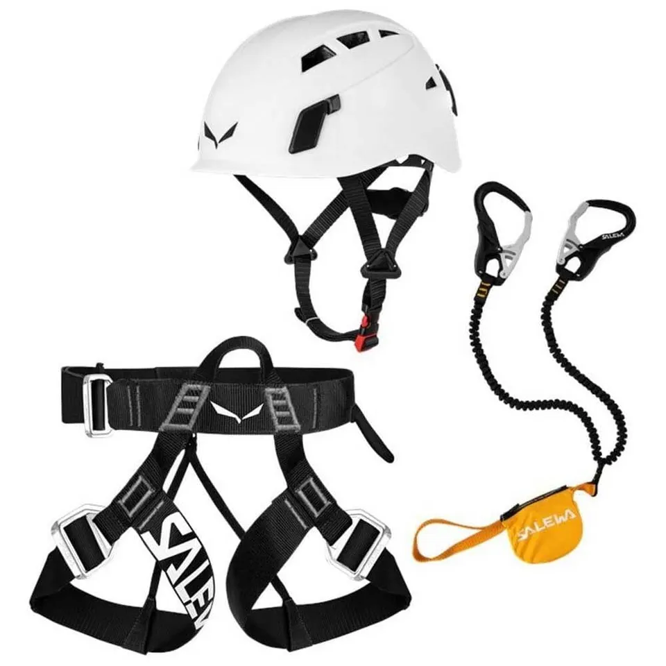 salewa-kit-via-ferrata-completo-con-imbracatura-via-ferrata-evo-casco-toxo-3-0-s image 1