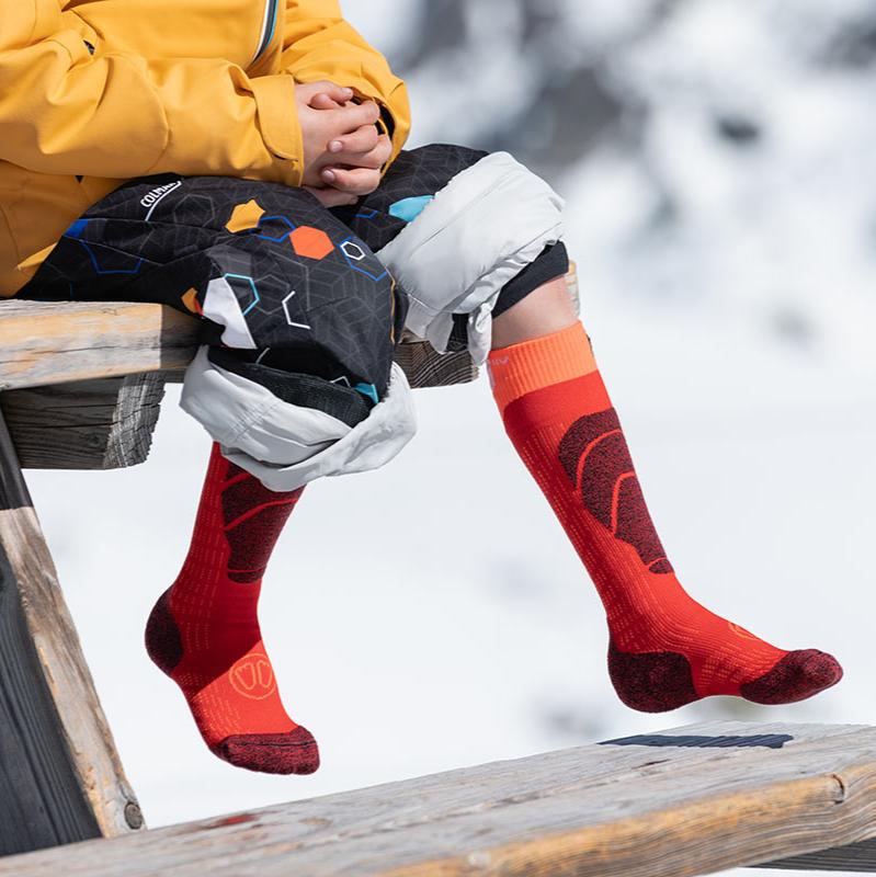 sidas-ski-merino-junior-calze-sci-bambino-rosso-oro image 2