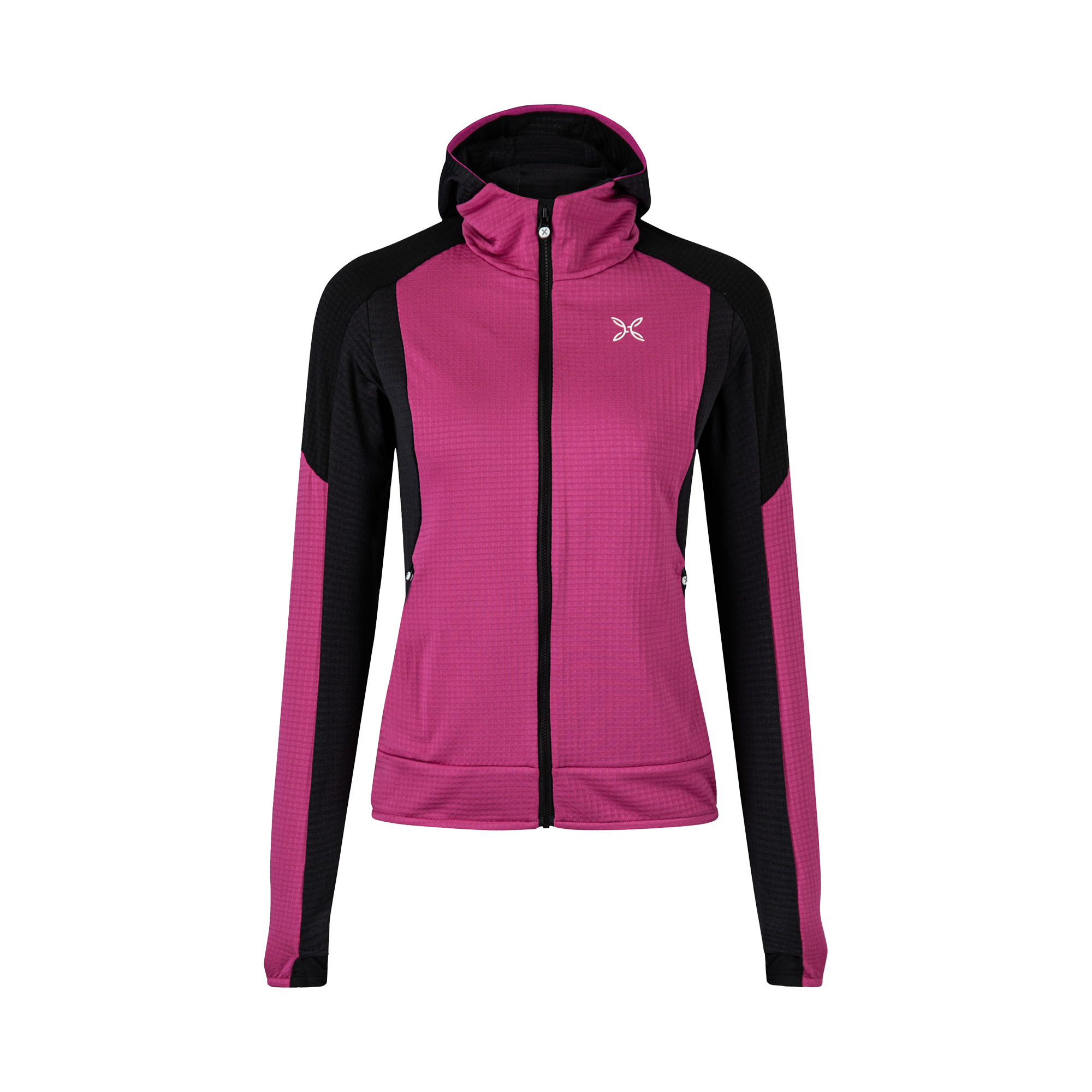 montura-stretch-color-2-maglia-woman-pile-tecnico-con-cappuccio-e-zip image 2