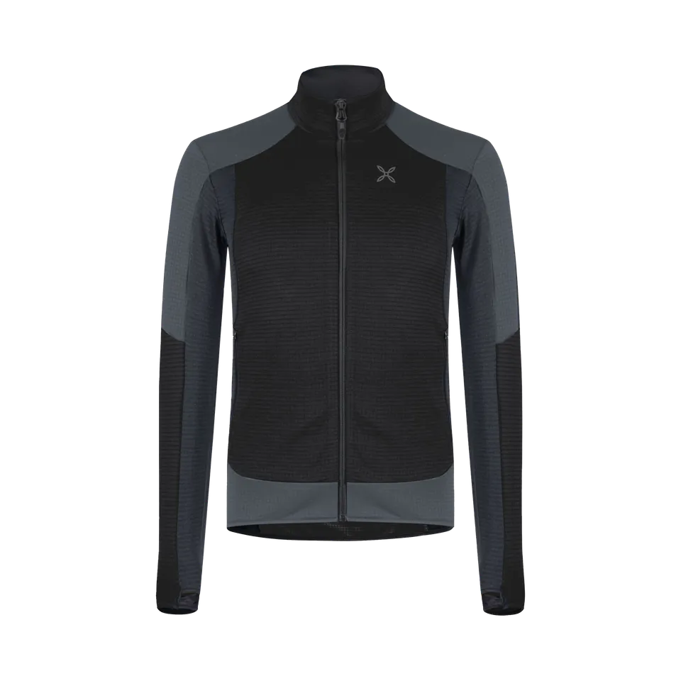 montura-stretch-color-maglia-pile-uomo-zip-con-cappuccio-termico-4-way-stretch image 1
