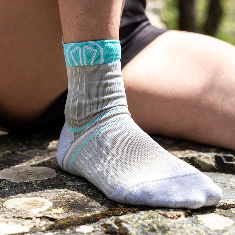 sidas-run-anatomic-comfort-donna-calze-running-grigio-turchese image 2