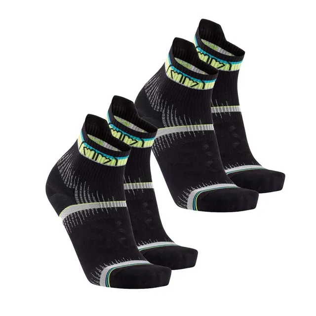 sidas-run-ultra-race-calze-running-set-2-paia-black-yellow image 1
