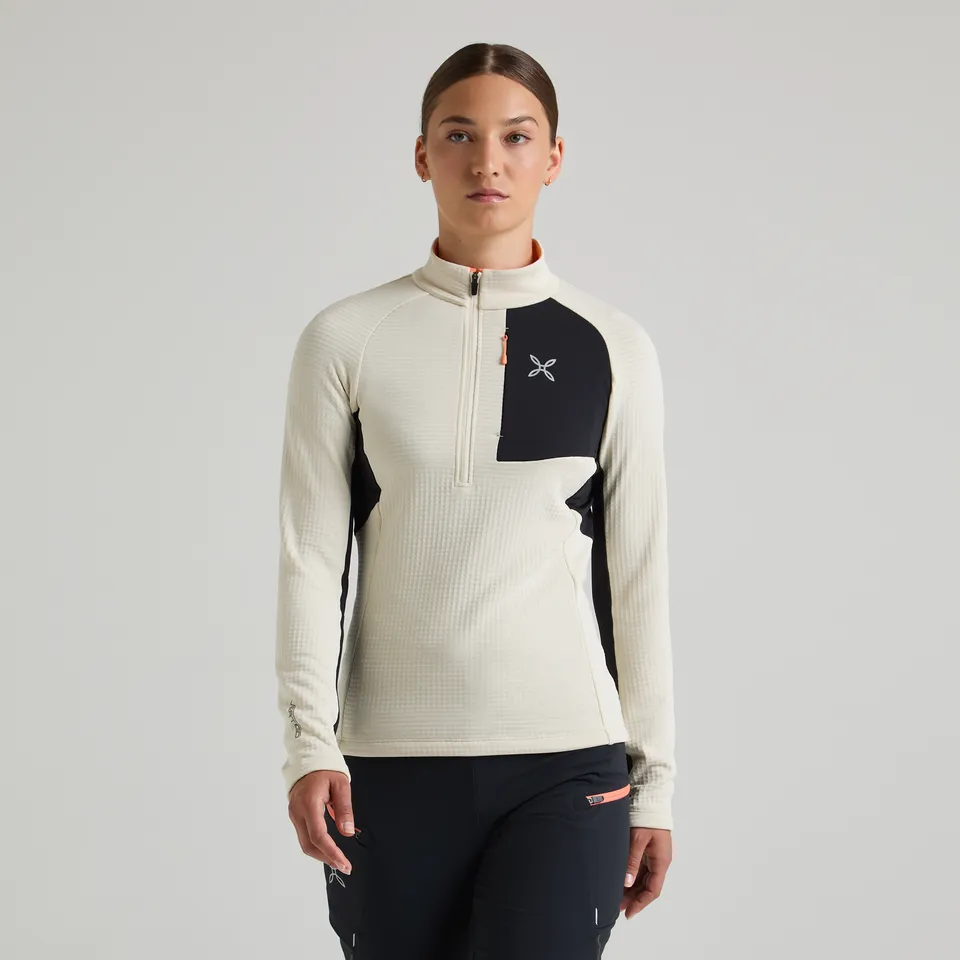 montura-stretch-color-3-zip-maglia-donna-in-polartec-power-grid image 1