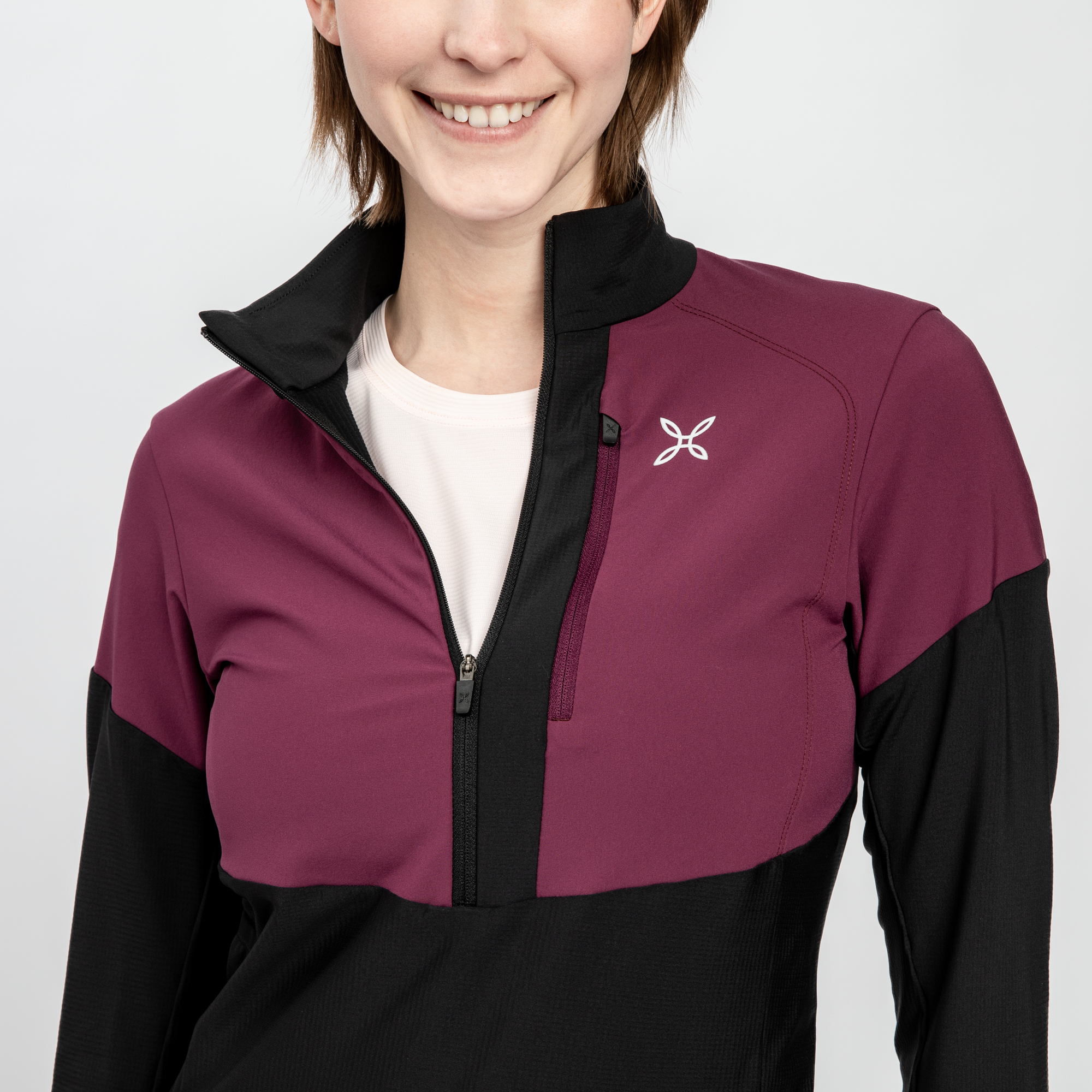 montura-spitze-zip-maglia-donna-pile-tecnico-mezza-zip-traspirante image 8
