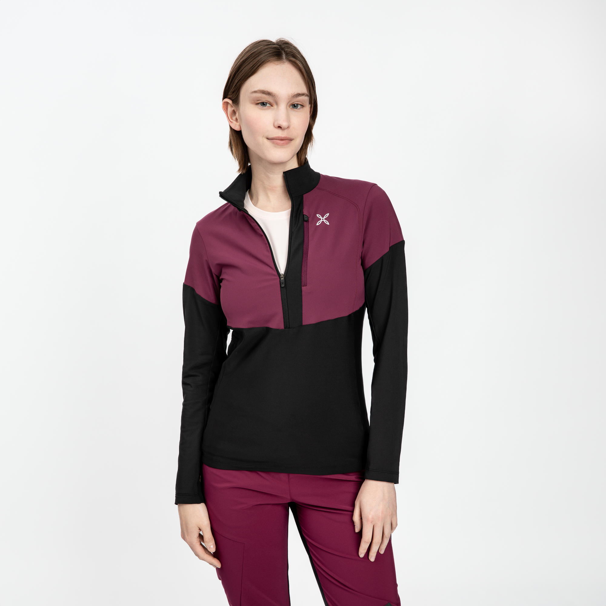 montura-spitze-zip-maglia-donna-pile-tecnico-mezza-zip-traspirante image 7