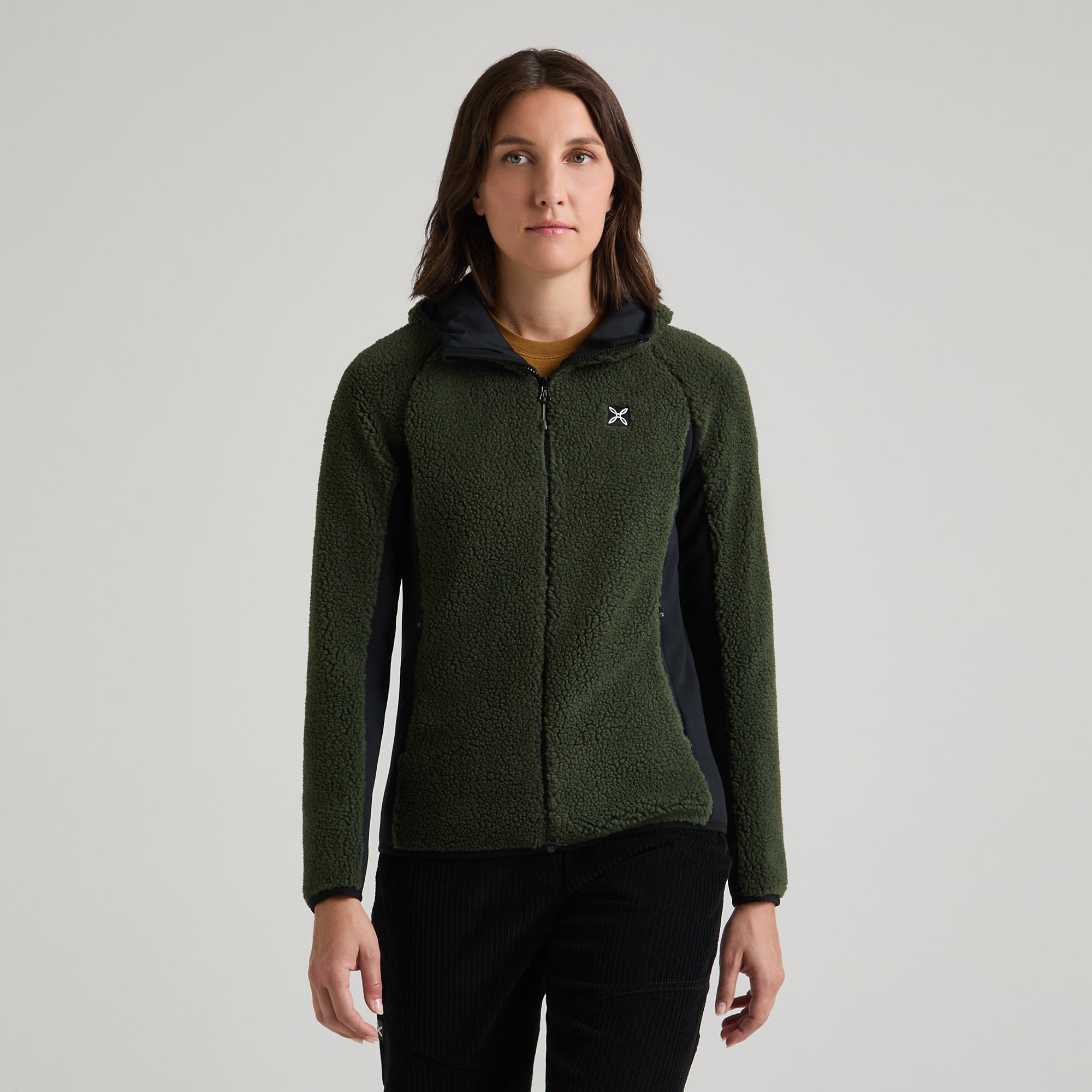 montura-sherpa-felpa-donna-con-cappuccio-zip image 6